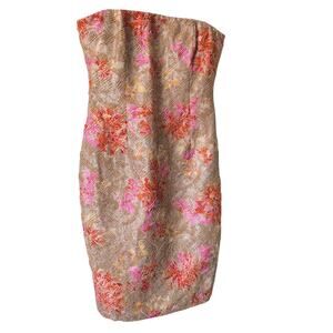 Carmen Marc Valvo Collection Beaded Strapless Dress Size 10 Cocktail Event $595